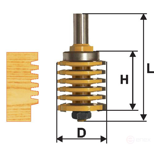 Micro-spike milling cutter f41x47mm xv. 12mm