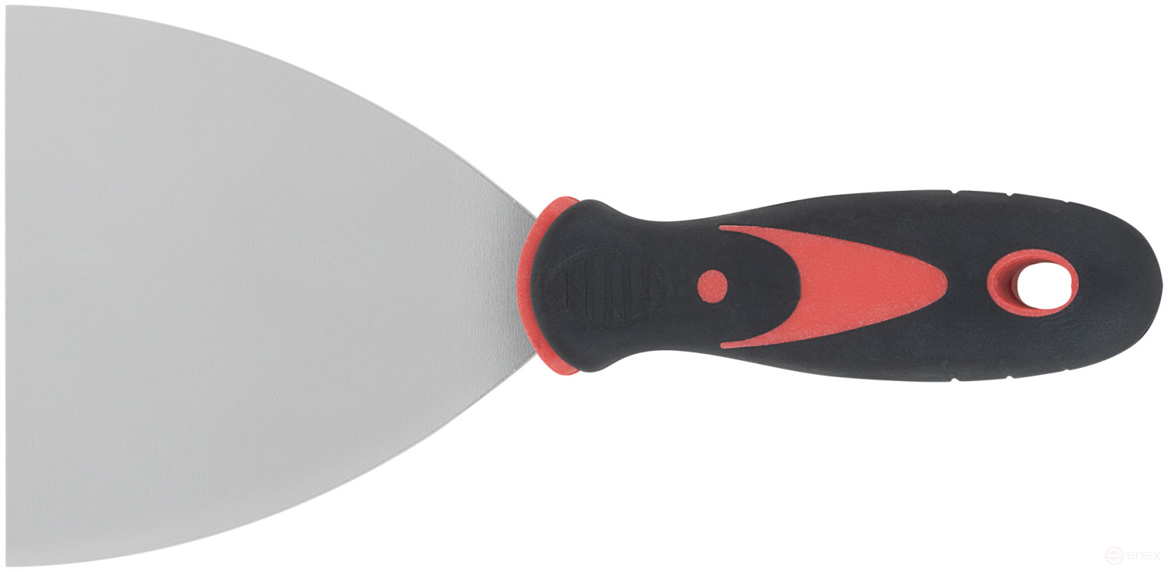 Шпатель, нерж.сталь, прорезиненная ручка 4" (100 мм)