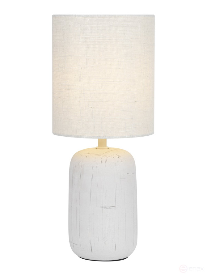 Rivoli Ramona 7041-501 Table Lamp 1 * E14 40W ceramic white with lampshade