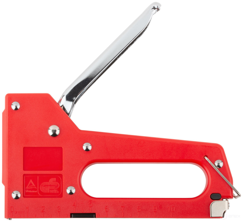 Stapler for narrow staples "type 53" 4-8 mm, plastic case