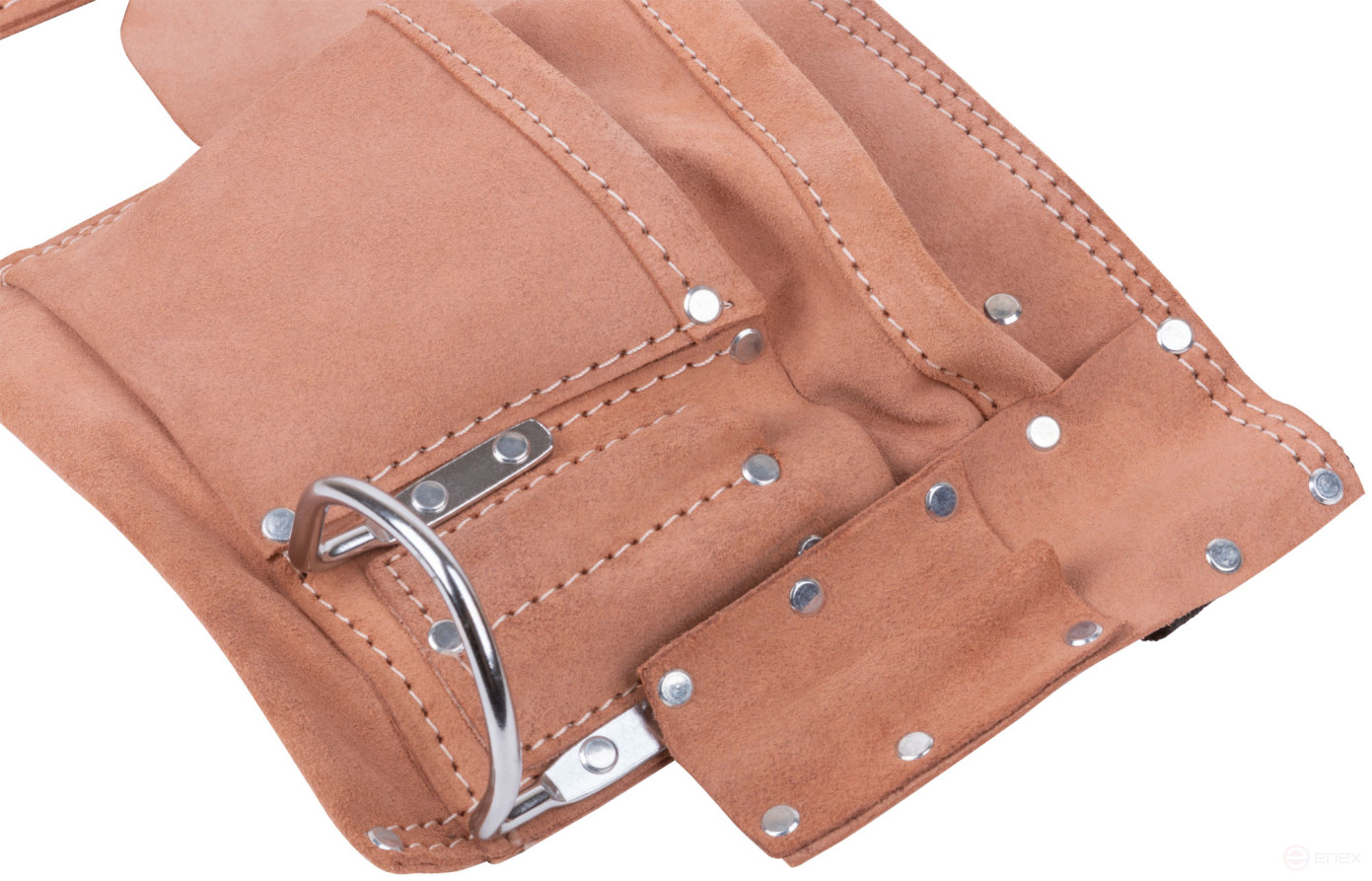 Пояс для инструмента двойной, кожа, 11 отделений, 2 петли для инструмента