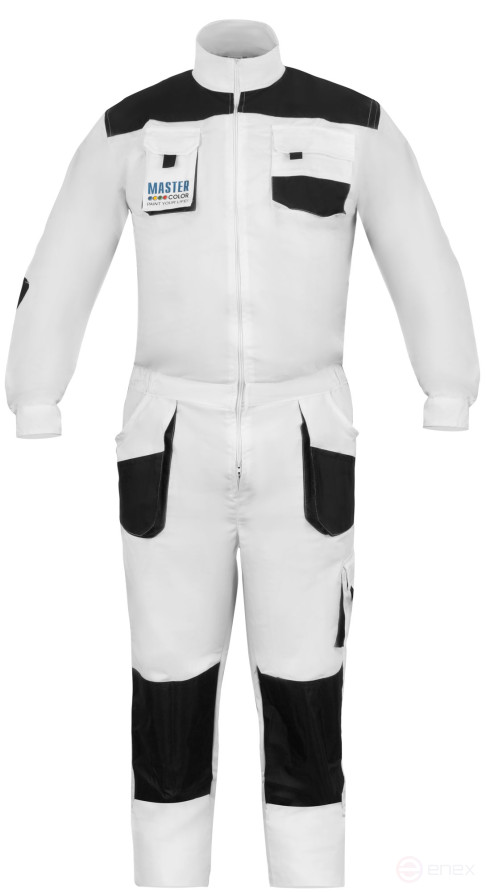 Master Color work jumpsuit, white, 7 pockets, size XXL