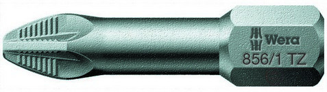 856/1 TZ ACR® PZ torsion bits, viscous hardness, anti-slip notches, shank 1/4" C 6.3, PZ 3 x 25 mm