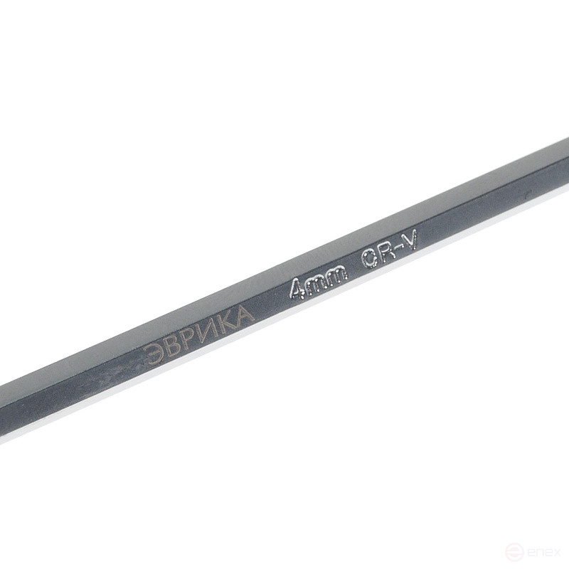 Ключ шестигранный 4мм ER-76404XL: Г-образный экстрадлинный ЭВРИКА /1/16/112