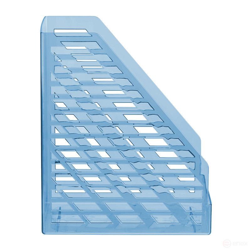 Лоток для бумаг вертикальный СТАММ "XXL", тонированный голубой