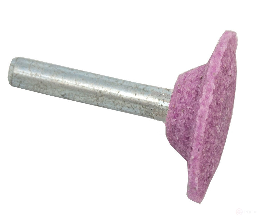 Шарошка абразивная ПРАКТИКА оксид алюминия, дисковая 32х6 мм, хвост 6 мм, блистер (641-237)