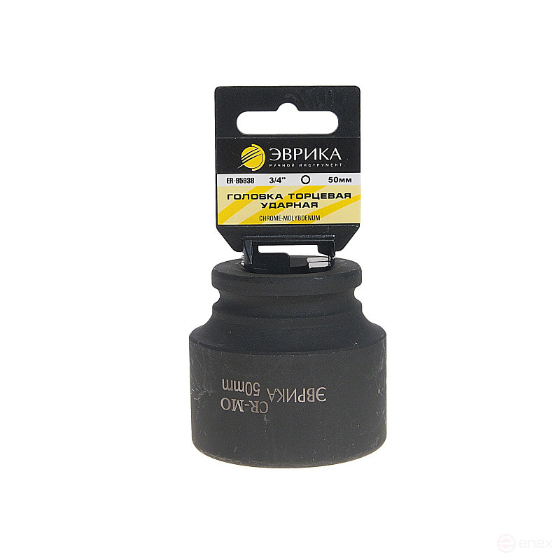 Головка торцевая 50мм 3/4" 6-гранная ударная L=70мм (с держателем) ЭВРИКА ER-95938H 1/27