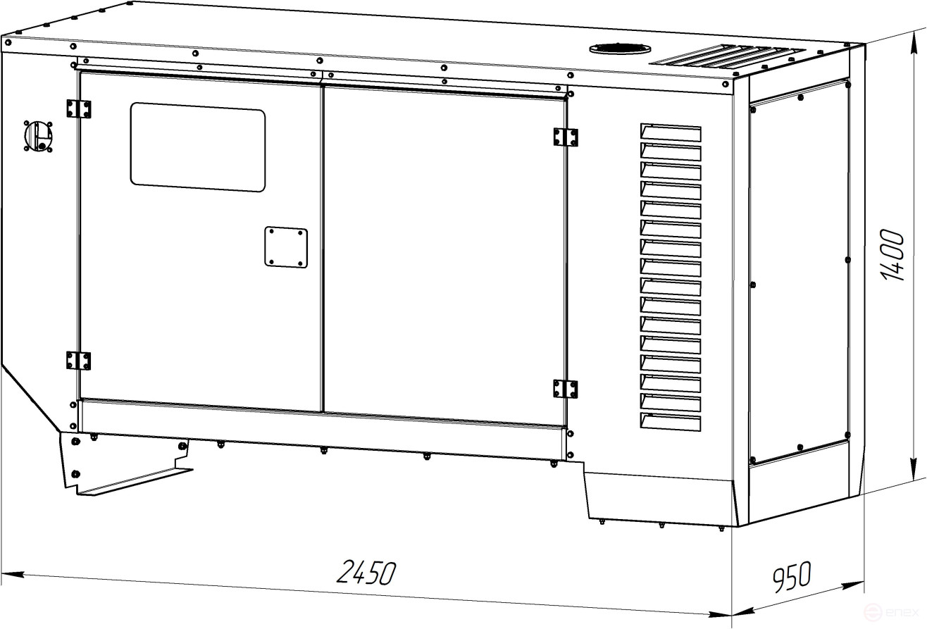 Noise protection cover for generator up to 30 kW (Y)