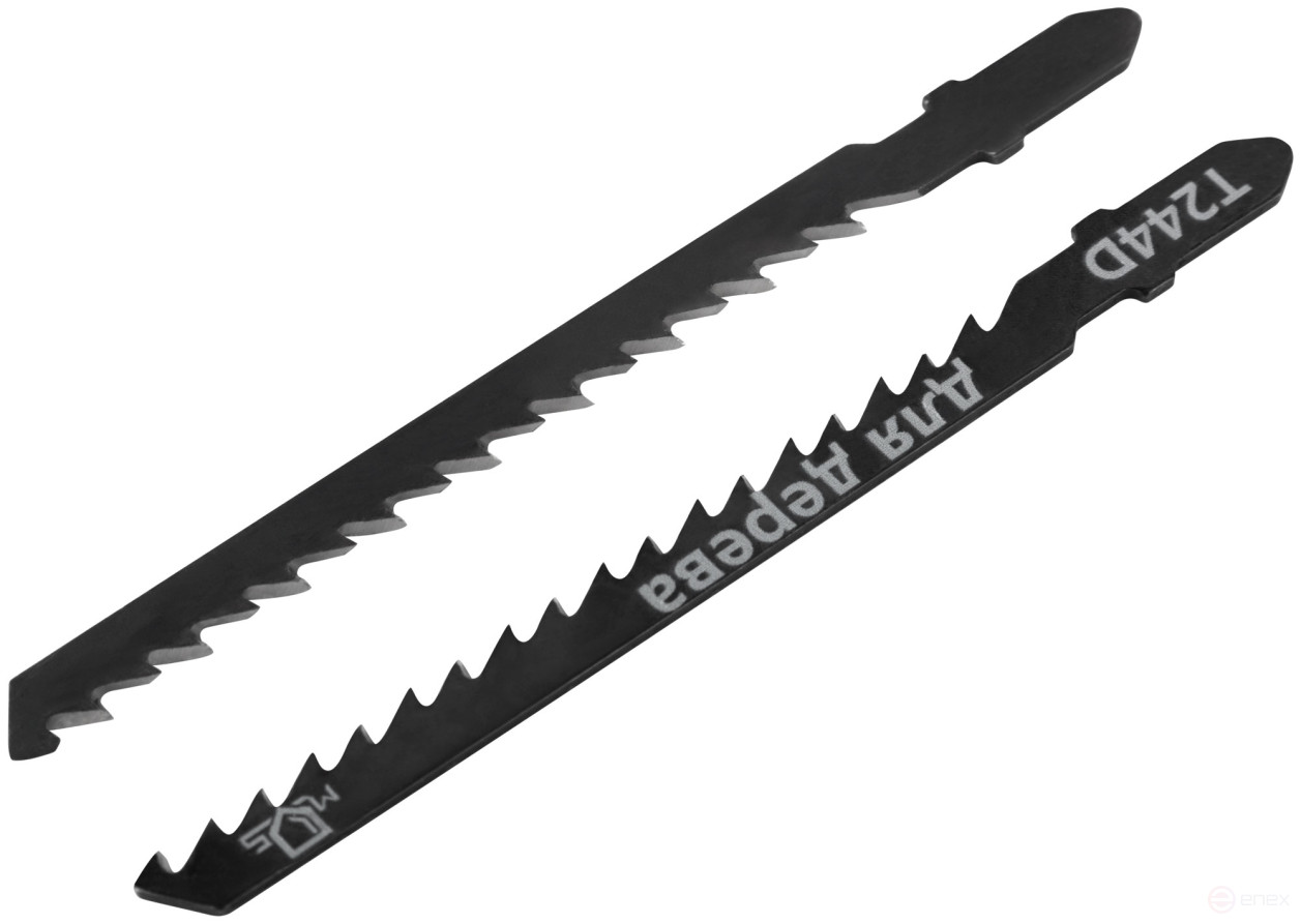 Blades for electric jigsaw, T244D, wood, HCS, 100 mm, 2 pcs.