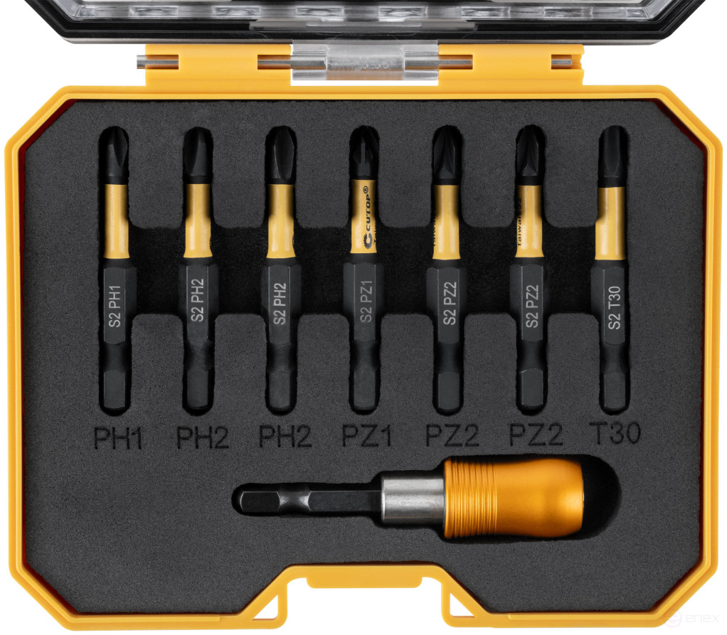 Набор торсионных бит "Ударник 50/75", Cutop profi plus, 15 предметов