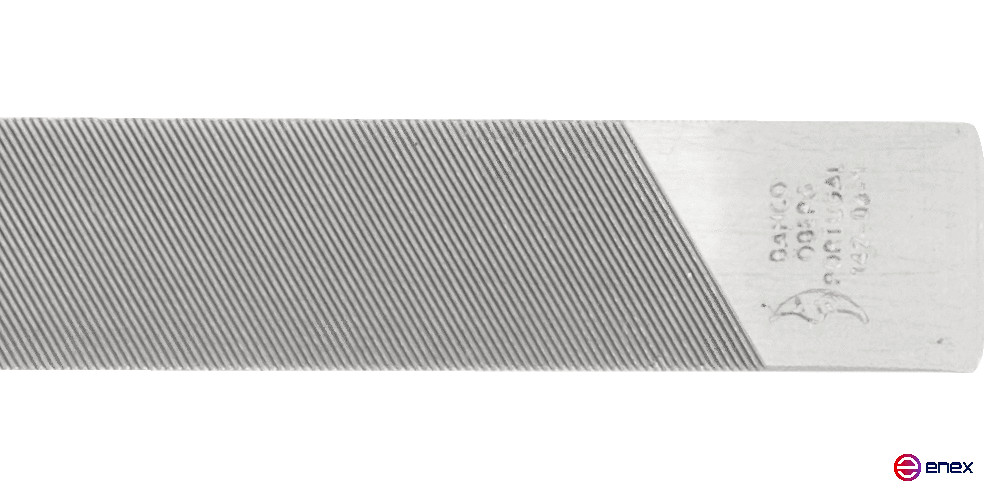 Напильник плоский с 2 круглыми кромками без ручки 200 мм, насечка драчевая