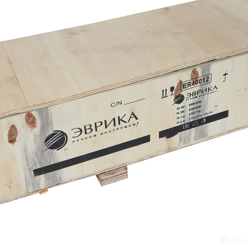 ER-40012 hydraulic floor press 12t with manual drive and pressure gauge (stroke 135mm, working range 90-858mm) EUREKA /1 NEW