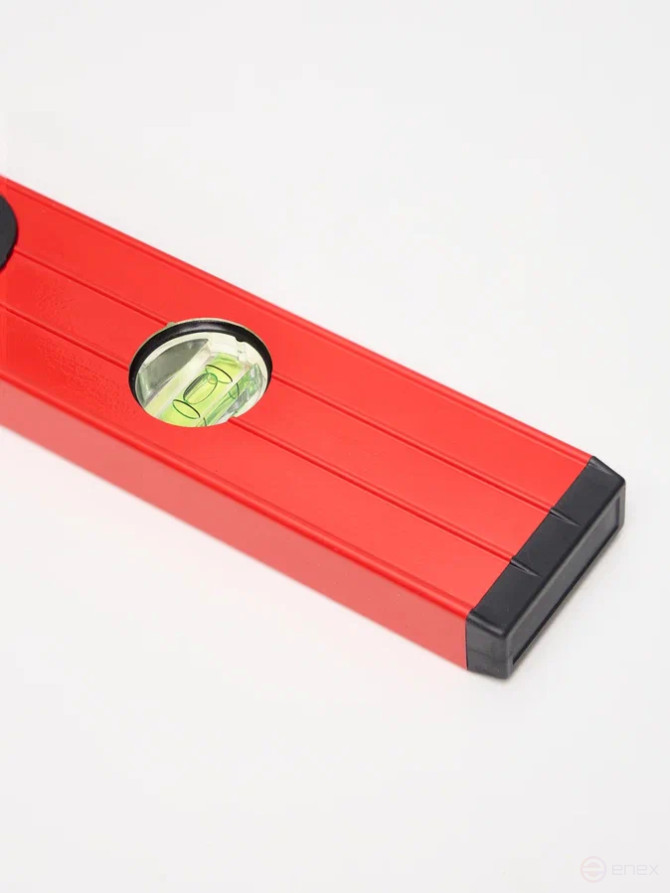 Painted level (3 acrylic indicators) with handles 60 cm