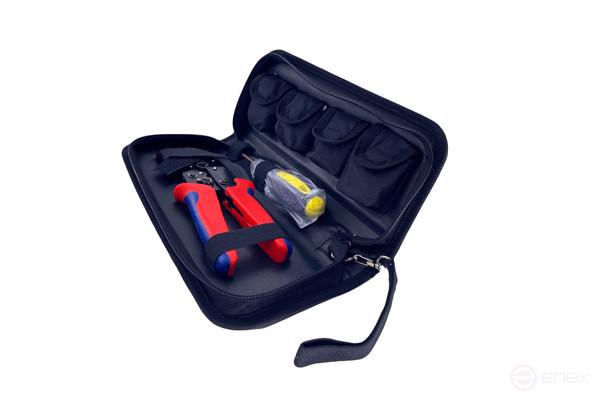 Пресс-клещи обжимные для опрессовки наконечников с комплектом номерных матриц 5 шт, Ripo