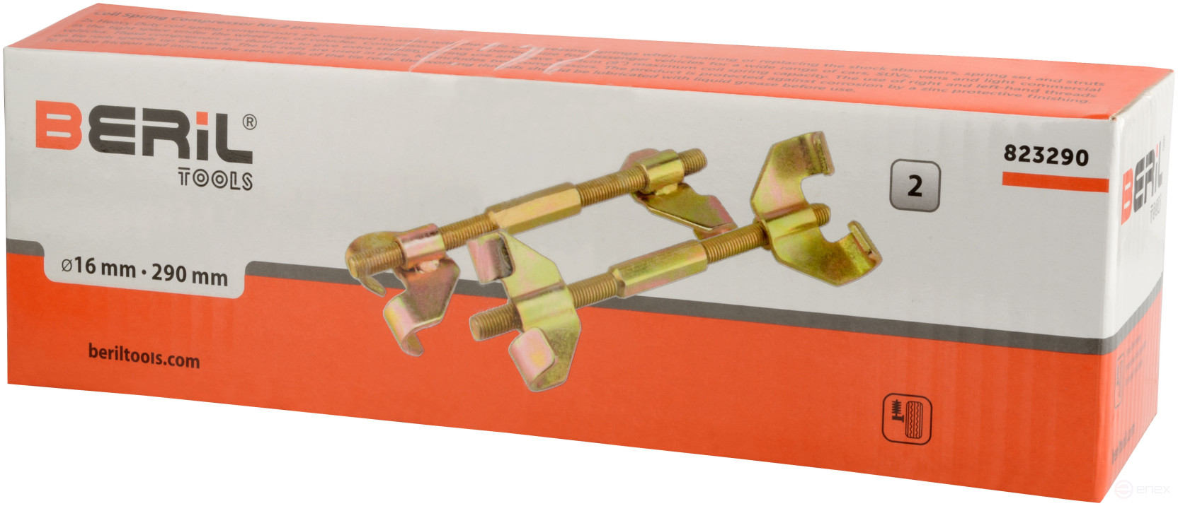 Spring ties 290mm (with double hook) BERIL