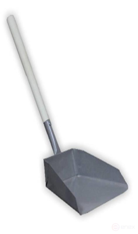 Совок хозяйственный металлический с деревянной ручкой (порошковое покрытие)