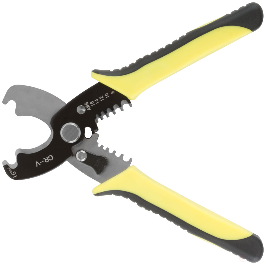 Кабелерез со съемником изоляции 1,3-4,6 мм, 180 мм