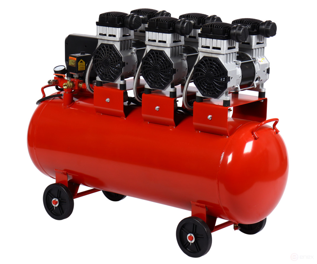 Pneumatic compressor 220V 4.5kW 8atm. 420L/min. receiver-153L oil-free piston GTE