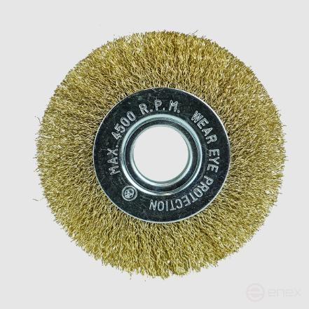 Disc cord brush (latuned steel 0.3 mm, diameter 100 mm, fit 22.23 mm) BERGER BG1733