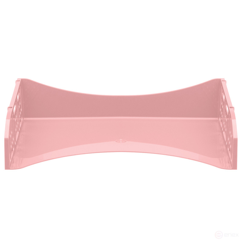 Лоток для бумаг горизонтальный СТАММ "Field", широкая загрузка, розовый