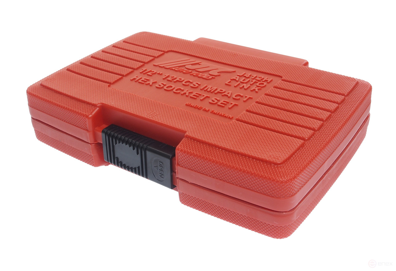 Набор головок торцевых 1/2" HEX (H4-19мм) ударных L=60мм 12 предметов в кейсе JTC