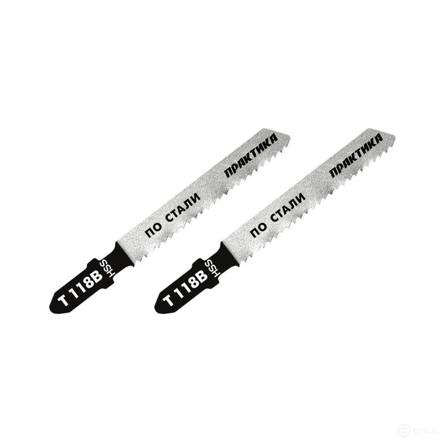 Пилки для лобзика по стали ПРАКТИКА тип T118B 76 х 50 мм, быстрый рез, HSS (2шт.) (034-489)