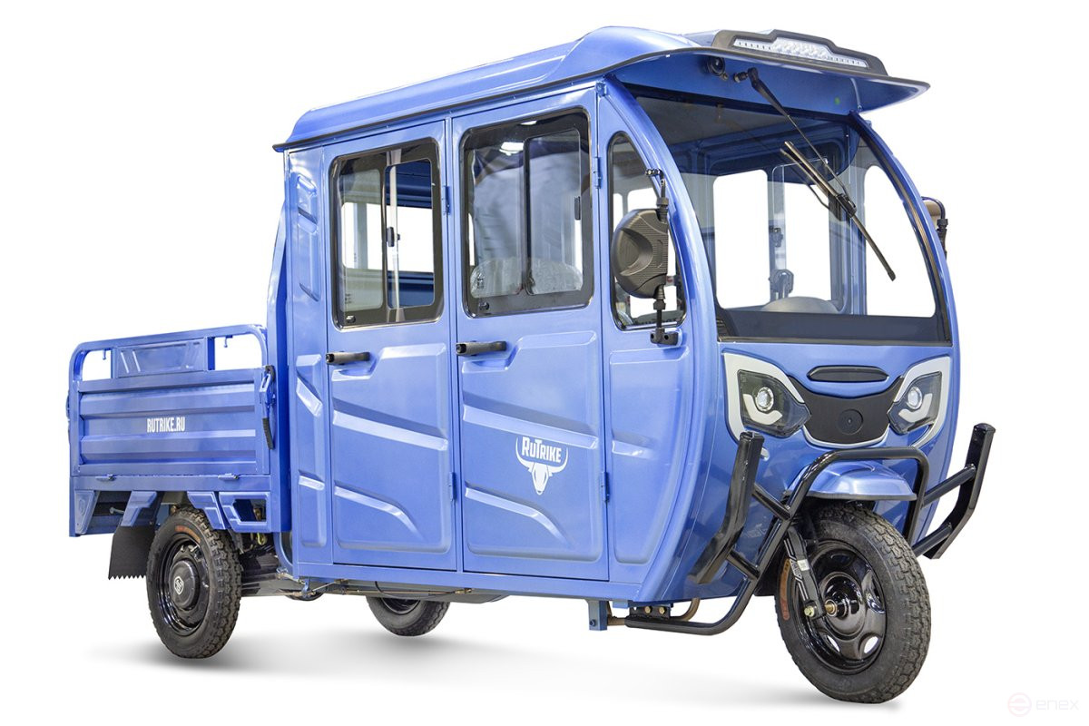 Грузовой электротрицикл Rutrike Рейс 1300 60V1200W, темно-синий матовый