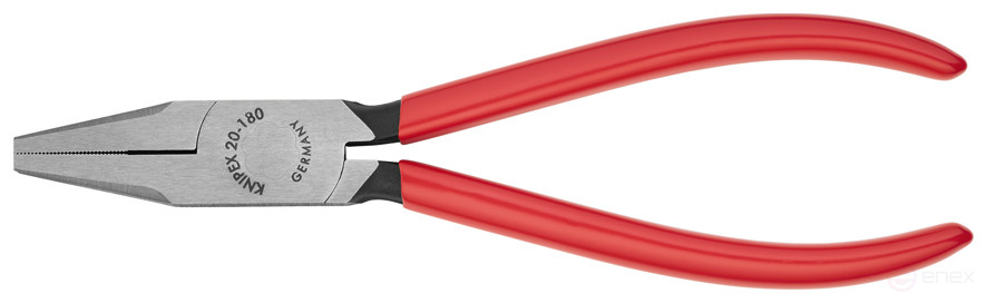 Blunt-nosed pliers, fluted sponges 35 mm, L-180 mm, black, 1-k handles