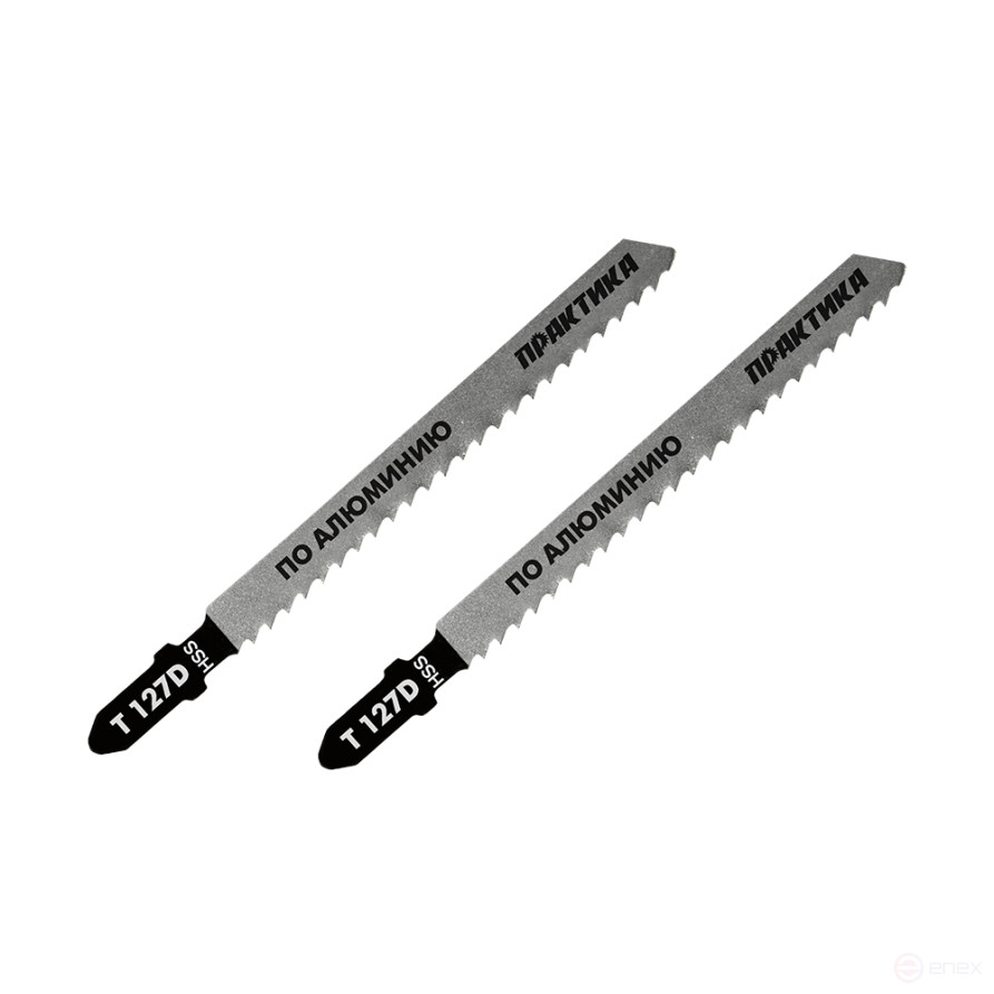 Пилки для лобзика по алюминию ПРАКТИКА тип T127D 100 х 75 мм, быстрый рез, HSS (2шт.) (034-502)