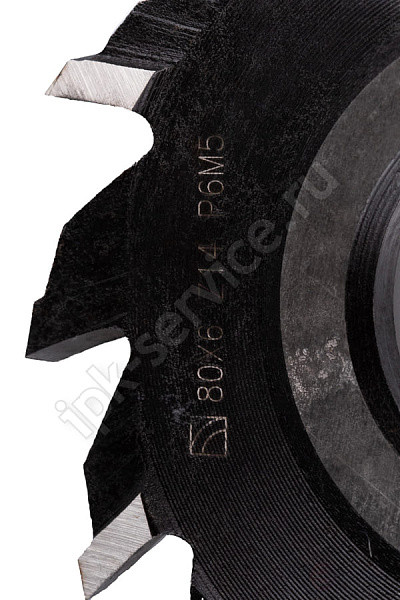 Trekhstor disc milling cutter. different types. tooth 80x08x27 Z=14 type 2 R6M5