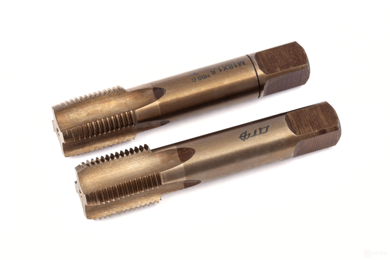 Комплект метчиков 2 шт, M18×1,5мм