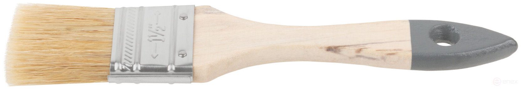 Flute brush "Light", natural light bristles, wooden handle 1.5" (38 mm)