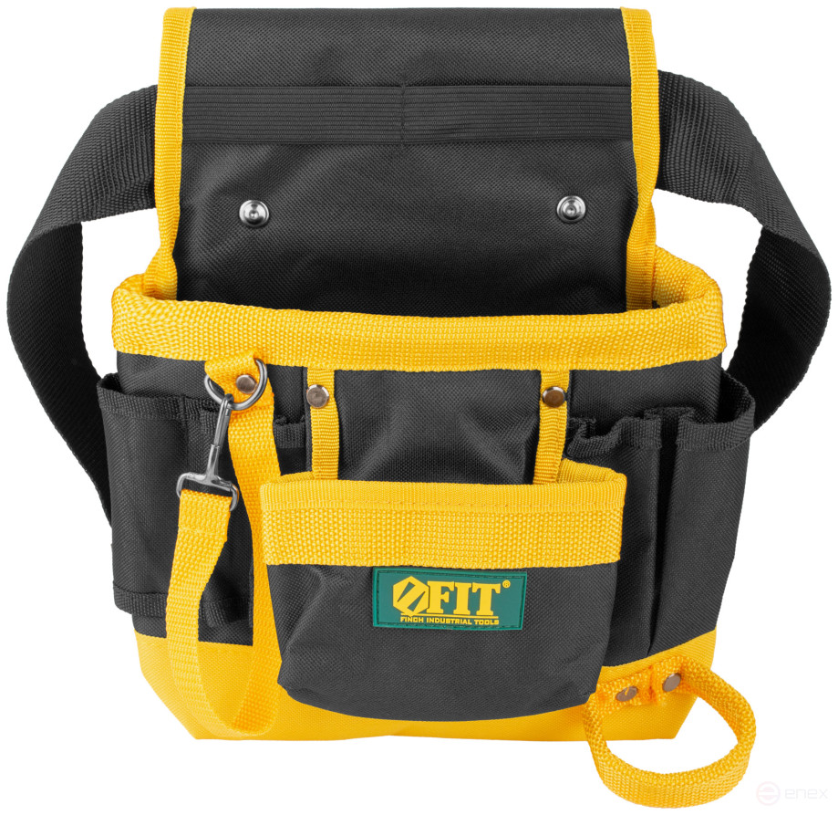 Пояс для инструмента одинарный, полиэстер, 7 отделений, 2 петли для инструмента