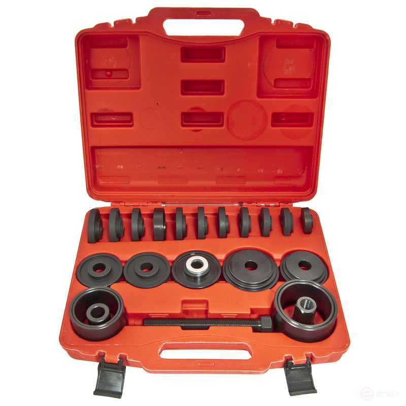 Набор приспособлений ER-86717 для замены ступичных подшипников 23пр., в кейсе ЭВРИКА /1/2