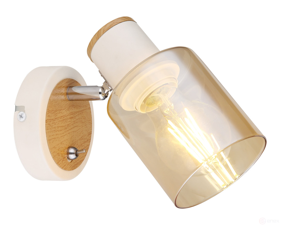 Spot Wall and ceiling Lamp Rivoli Jamilly 7057-701 1 x E27 40W Rotary with switch