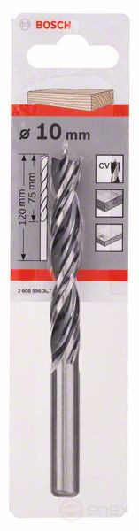 Спиральное сверло по древесине Standard 10 x 80 x 120 mm, d 10 mm