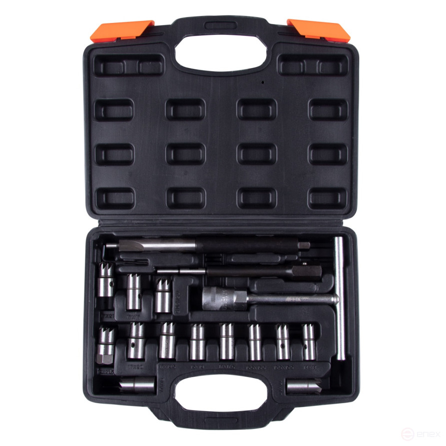 Set of milling cutters for straightening diesel nozzle saddles, case, 17 pieces AFFIX AF10315117C