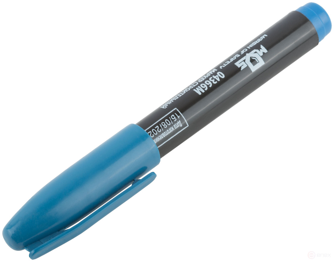 Permanent construction marker, blue