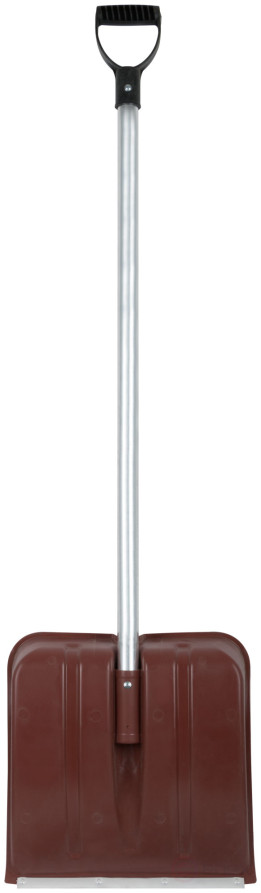 Plastic colored snow shovel, aluminum handle 380x365x1340 mm