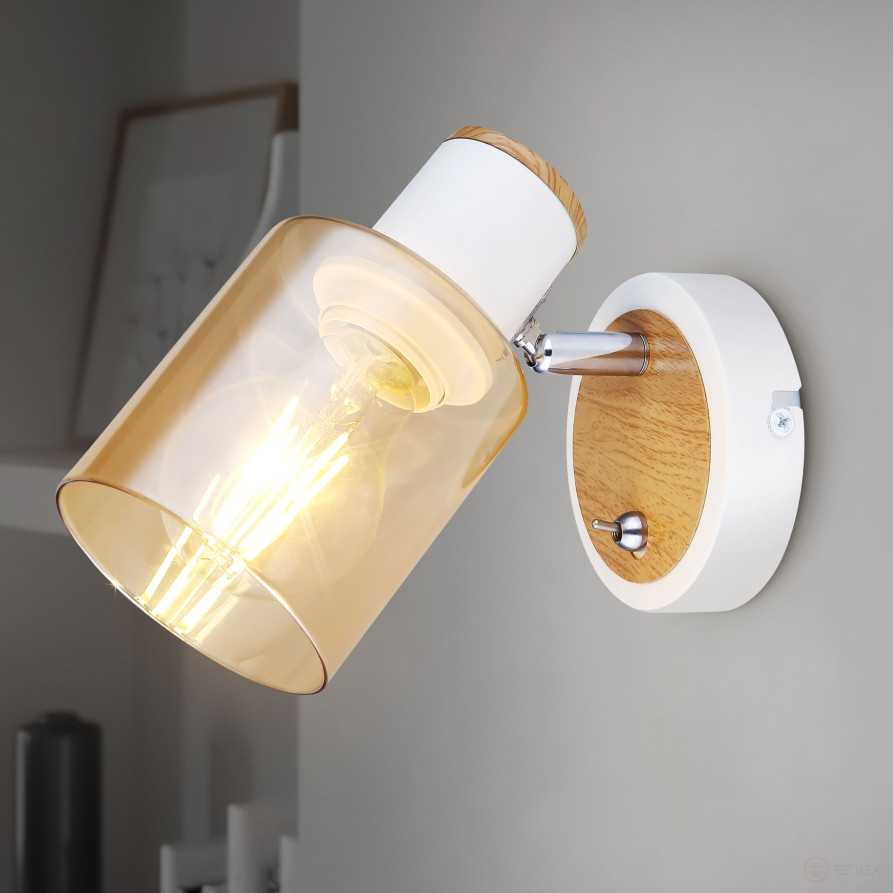 Spot Wall and ceiling Lamp Rivoli Jamilly 7057-701 1 x E27 40W Rotary with switch