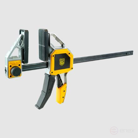 Струбцина быстрозажимная алюминиевая (сжим/разжим) 95*300мм, зажим до 350 кг BERGER BG1924