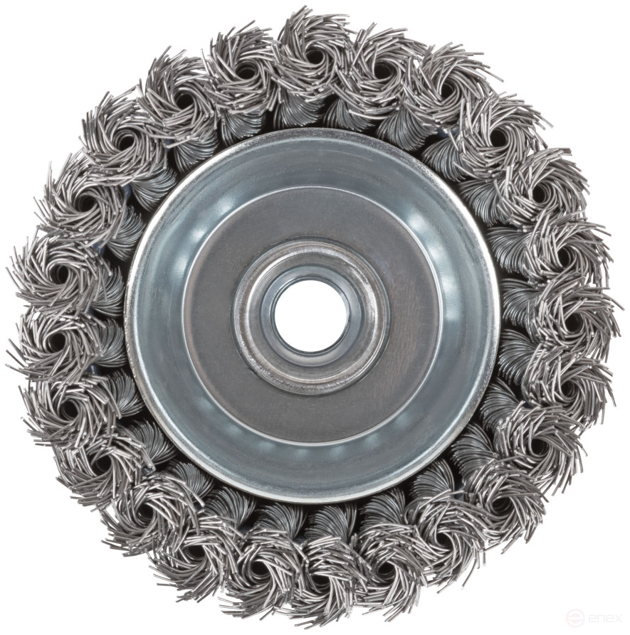 Щетка для УШМ, М14, тип "Чашка", крученая витая проволока 0,5 мм, 100 мм, CUTOP Profi