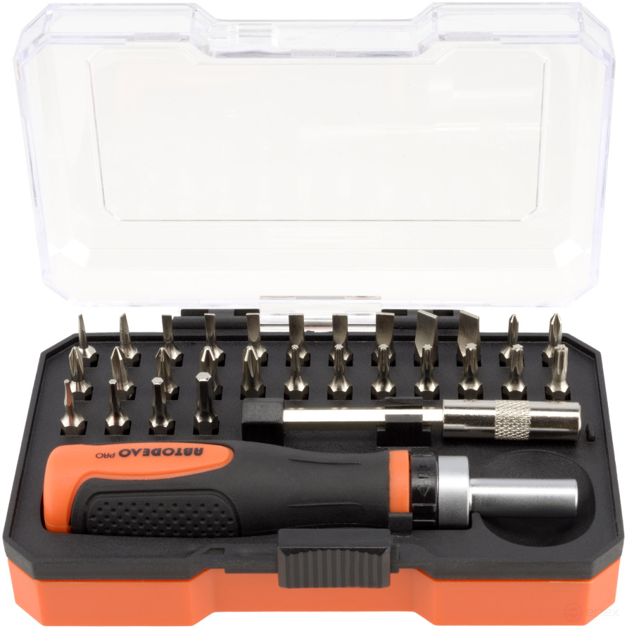 Ratchet Screwdriver set with replaceable inserts 30pr (plast/f) AvtoDelo PRO (36730)