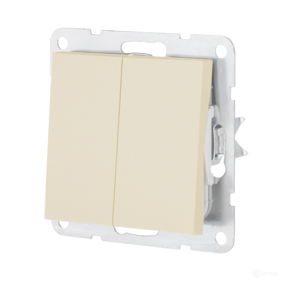 Выключатель 2-кл.(схема 5) 16 A, 250 B (бежевый матовый) LK80
