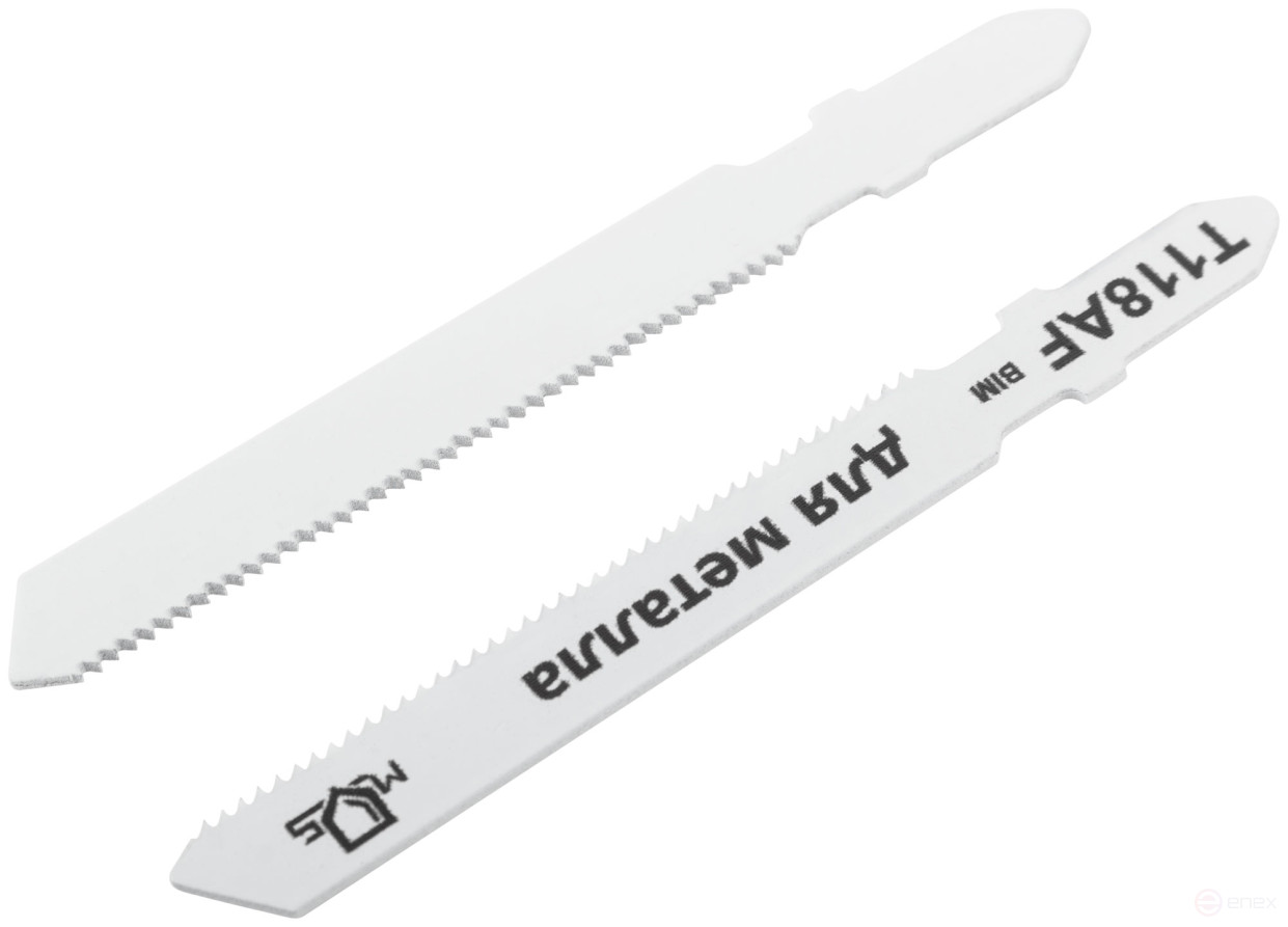 Blades for electric jigsaw, T118AF, metal, Bimetal, 75 mm, 2 pcs.