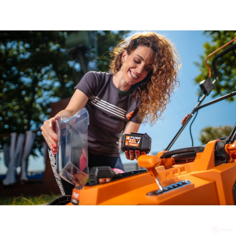 Аккумуляторная газонокосилка Villager VILLY 4340E-2BCB, бесщёточная