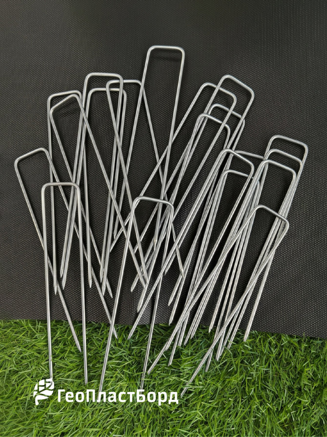 Garden staples for covering material U-shaped 20 pieces metal