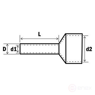 The final insulated sleeve 2.5/8, color blue (pack.100 pcs)