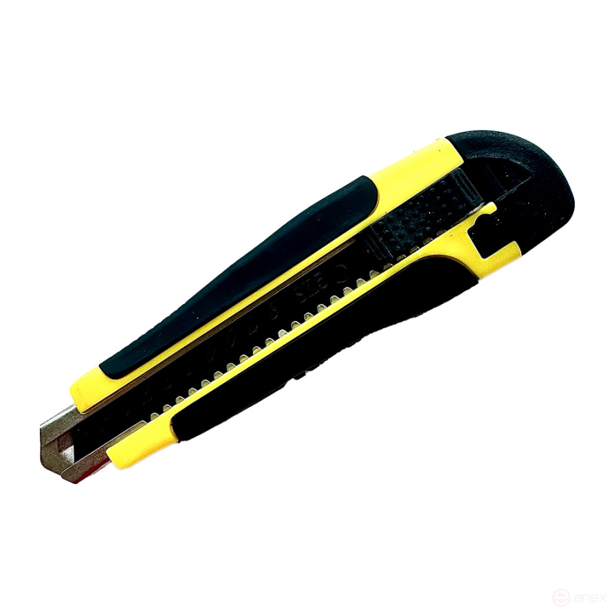 Нож с сегментированным лезвием 18 мм, PROFI прорезиненный корпус Стройштуки