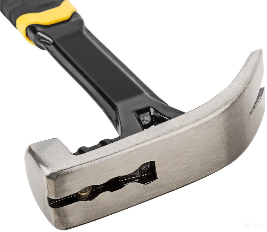 Молоток-гвоздодер, цельнометаллический Профи, 450 гр., вытягивание гвоздей